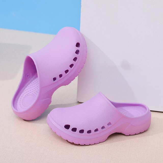 Damskie piankowe klapki fioletowe - obrazek 3