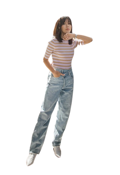 Damskie spodnie zapinane na bok