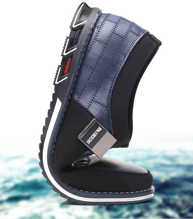 Męskie sportowe półbuty ze skóry ekologicznej FASHION - obrazek 3