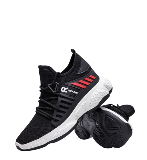 Męskie adidasy oddychające w kolorze czarnym - obrazek 4