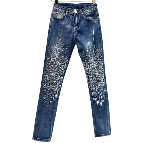 Damskie spodnie w diamenty