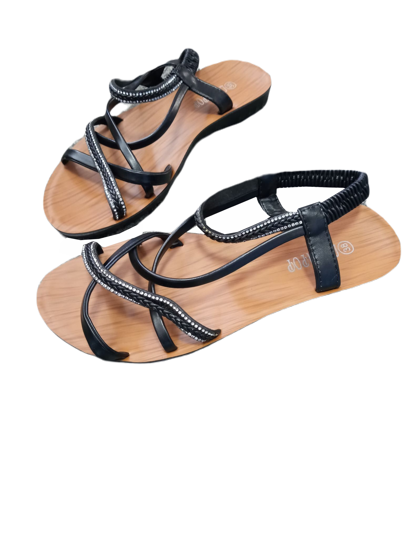 Damskie sandały na płaskim obcasie