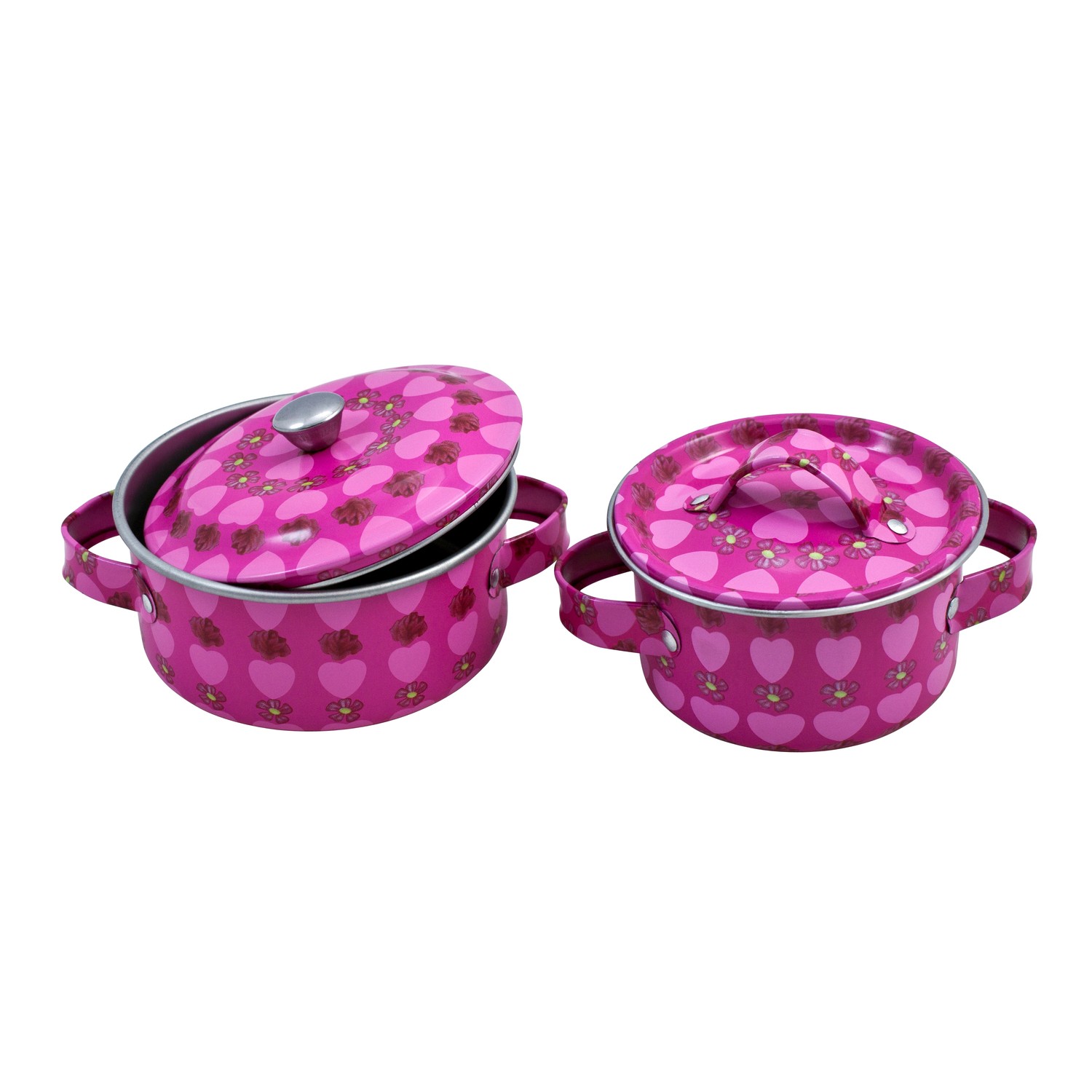 Small Foot 8975 Naczynia dziecięce Malin z metalu, różowe, 7 sztuk - obrazek 3