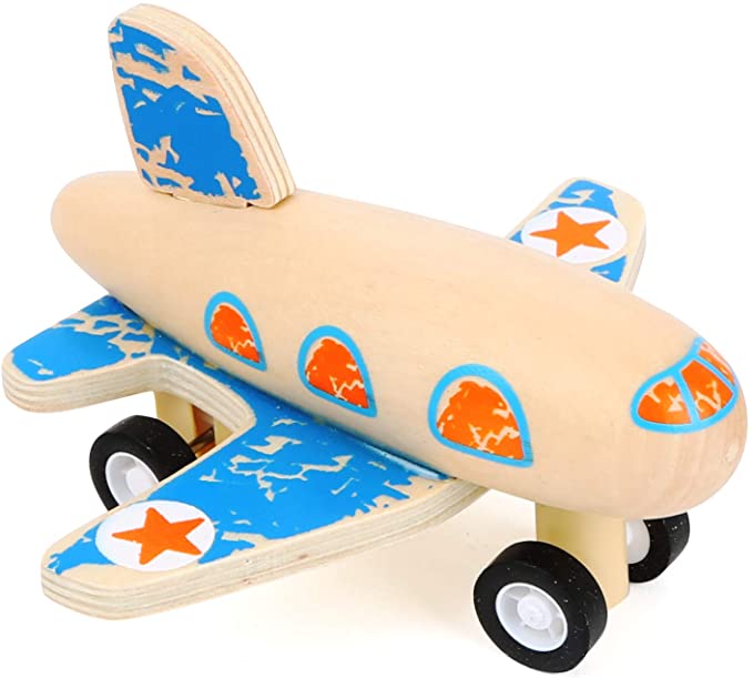 Small Foot 11146 drewniany niebieski samolot