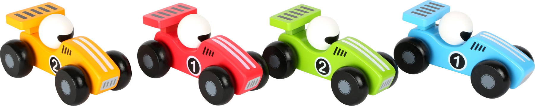 8 sztuk małych wyścigowych samochodzików small foot 10501 - obrazek 2