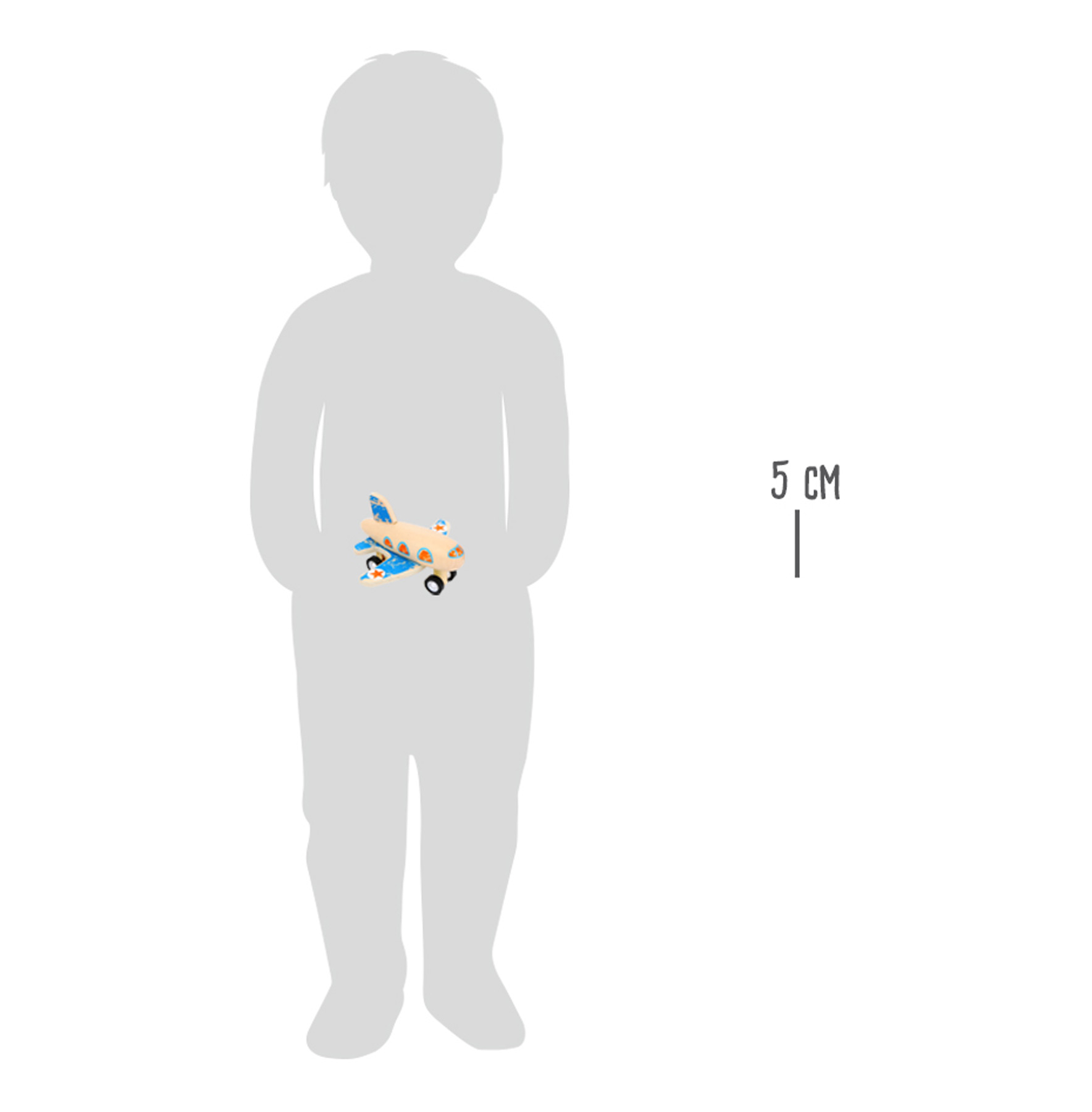 Small Foot 11146 drewniany niebieski samolot - obrazek 2