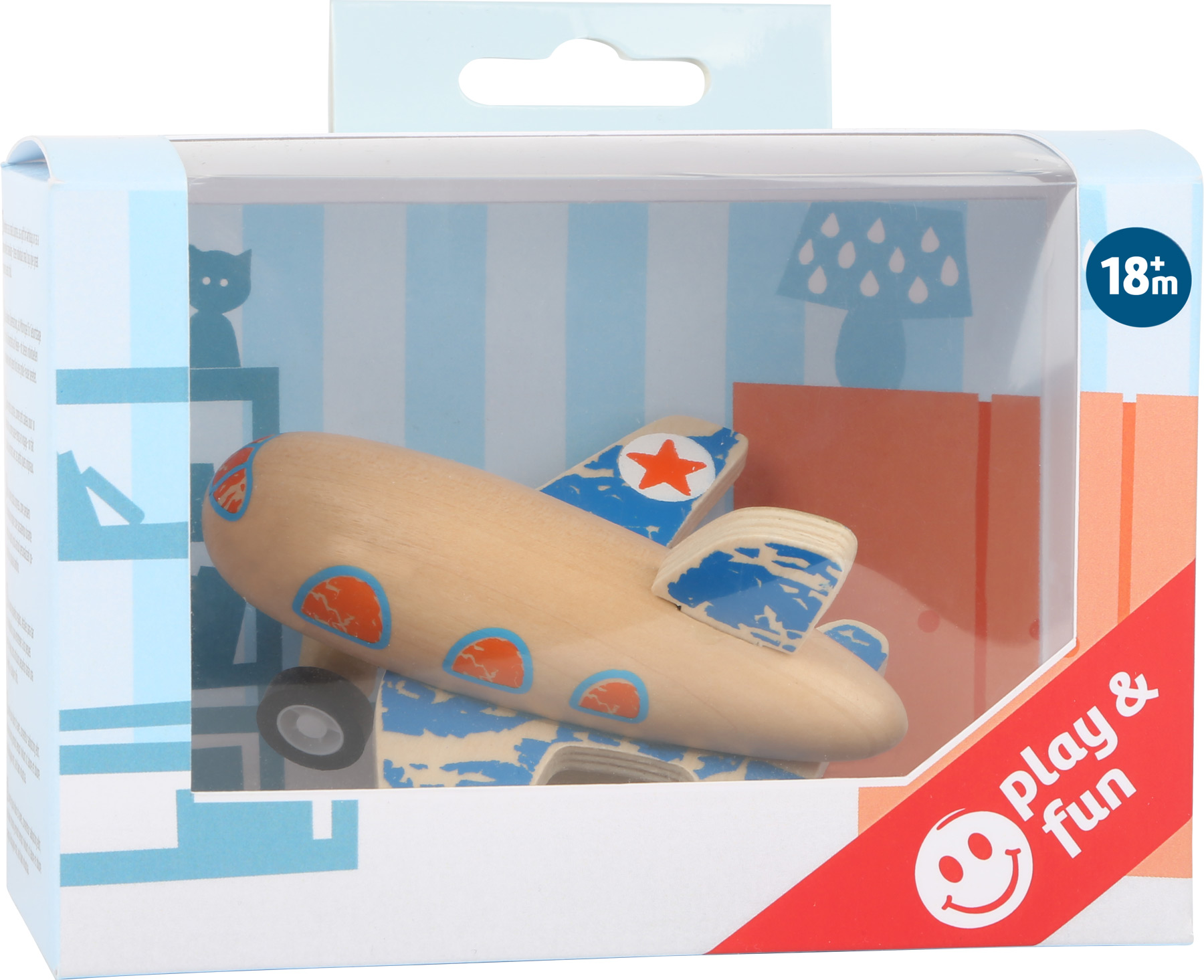 Small Foot 11146 drewniany niebieski samolot - obrazek 3