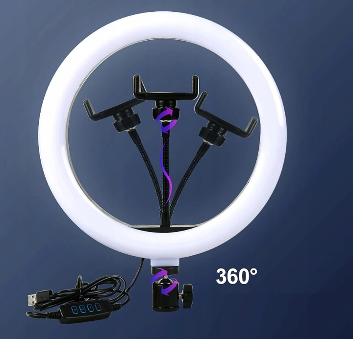 Lampa pierścieniowa ring selfie + statyw - obrazek 4