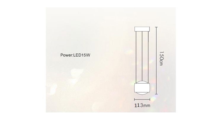 Nowoczesna wisząca lampa LED - Miedziana elegancja - obrazek 4