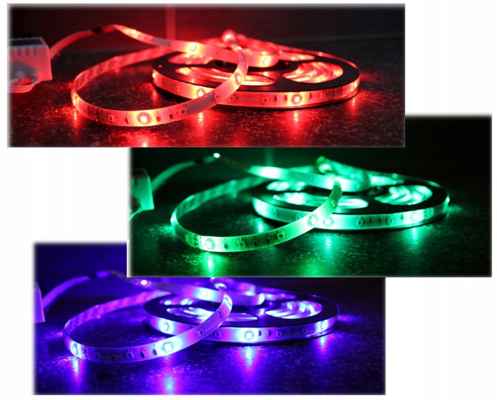 ZESTAW Taśma LED 1m RGB Kolorowa - obrazek 2
