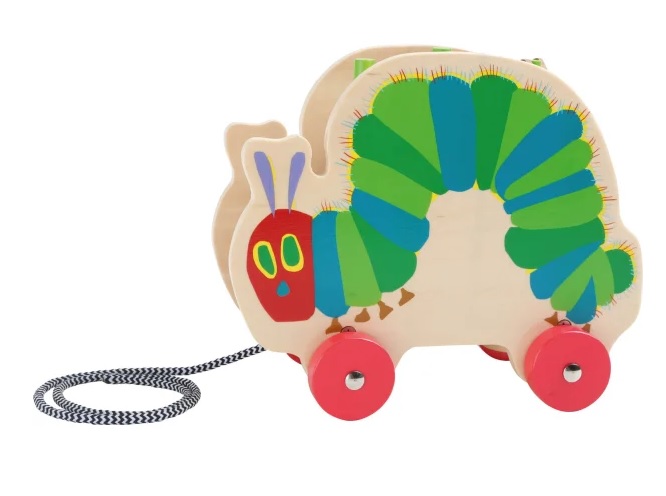 Small Foot 10166 Design Zabawka Do Ciągnięcia Bardzo Głodna Gąsienica - obrazek 2