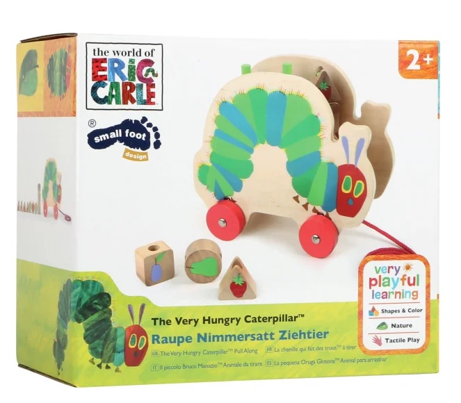 Small Foot 10166 Design Zabawka Do Ciągnięcia Bardzo Głodna Gąsienica - obrazek 3