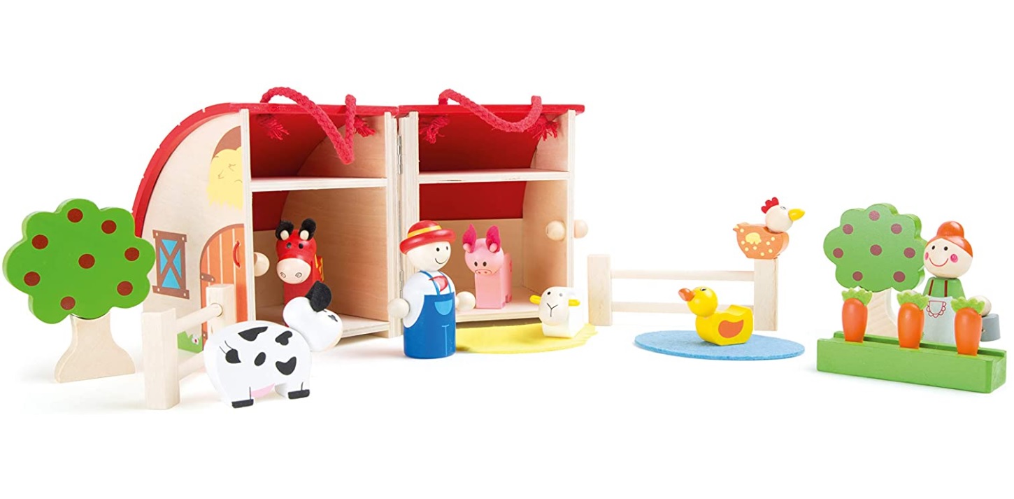 Small Foot 10124 Drewniany zestaw do zabawy w gospodarstwo