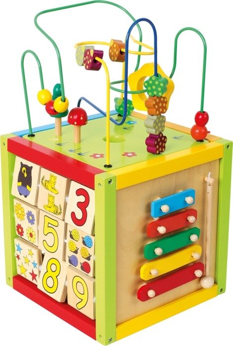 Zabawka edukacyjna drewniana kostka Aktiv, Small Foot