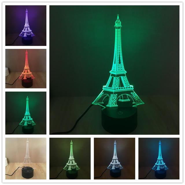 Lampka LED 3D Wieża Eiffla