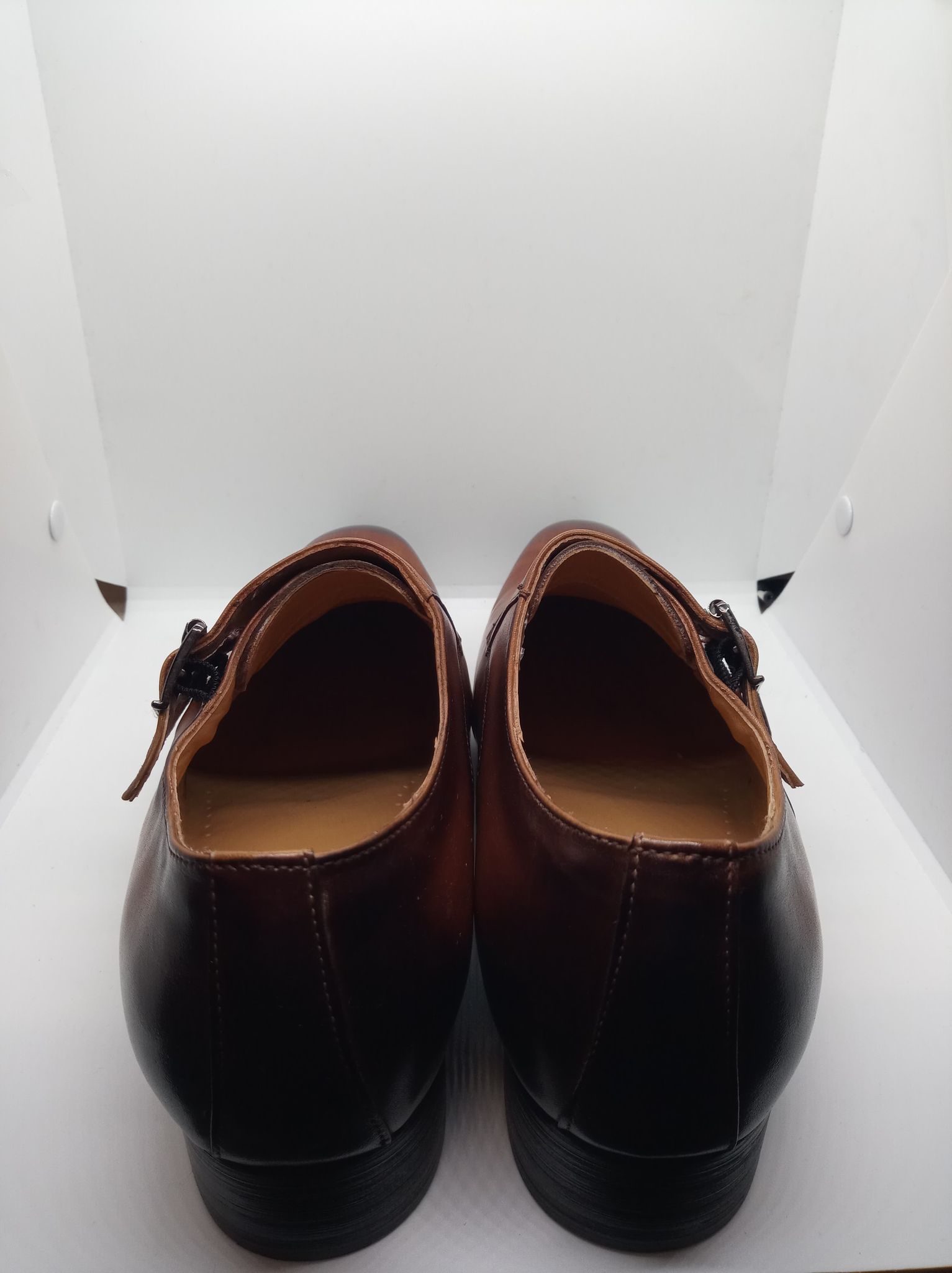 Męskie eleganckie półbuty z klamerkami 26,5cm - obrazek 3