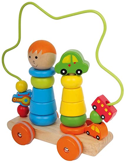 Small Foot 3391 Pętla motoryczna dla dzieci - Wózek z układanką