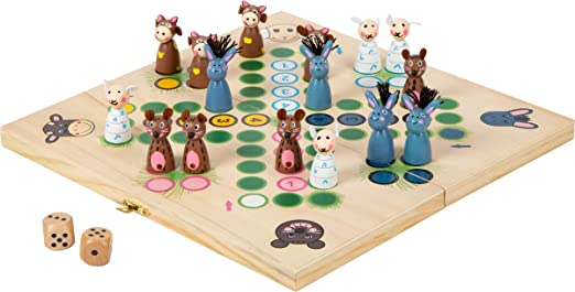 Small Foot 6257 Gra planszowa Zwierzęta gospodarcze z drewna