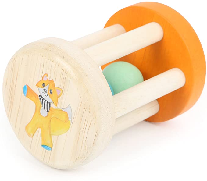 Small Foot 10657 Grzechotka dla niemowląt z drewna z 2 kulkami - obrazek 2