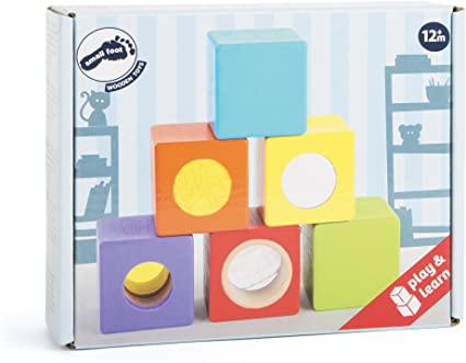 Small Foot 10636 Małe kwadratowe drewniane klocki - obrazek 3