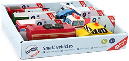 Small Foot 10645 zestaw drewniany 8 pojazdów dla dzieci - obrazek 2
