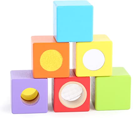 Small Foot 10636 Małe kwadratowe drewniane klocki