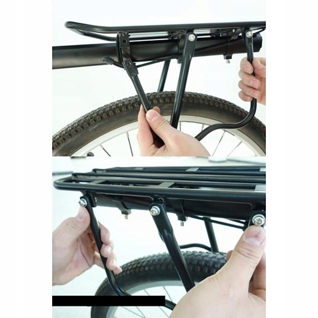 BAGAŻNIK ROWEROWY TYLNY ALUMINIUM UNIWERSALNY 50KG - obrazek 3