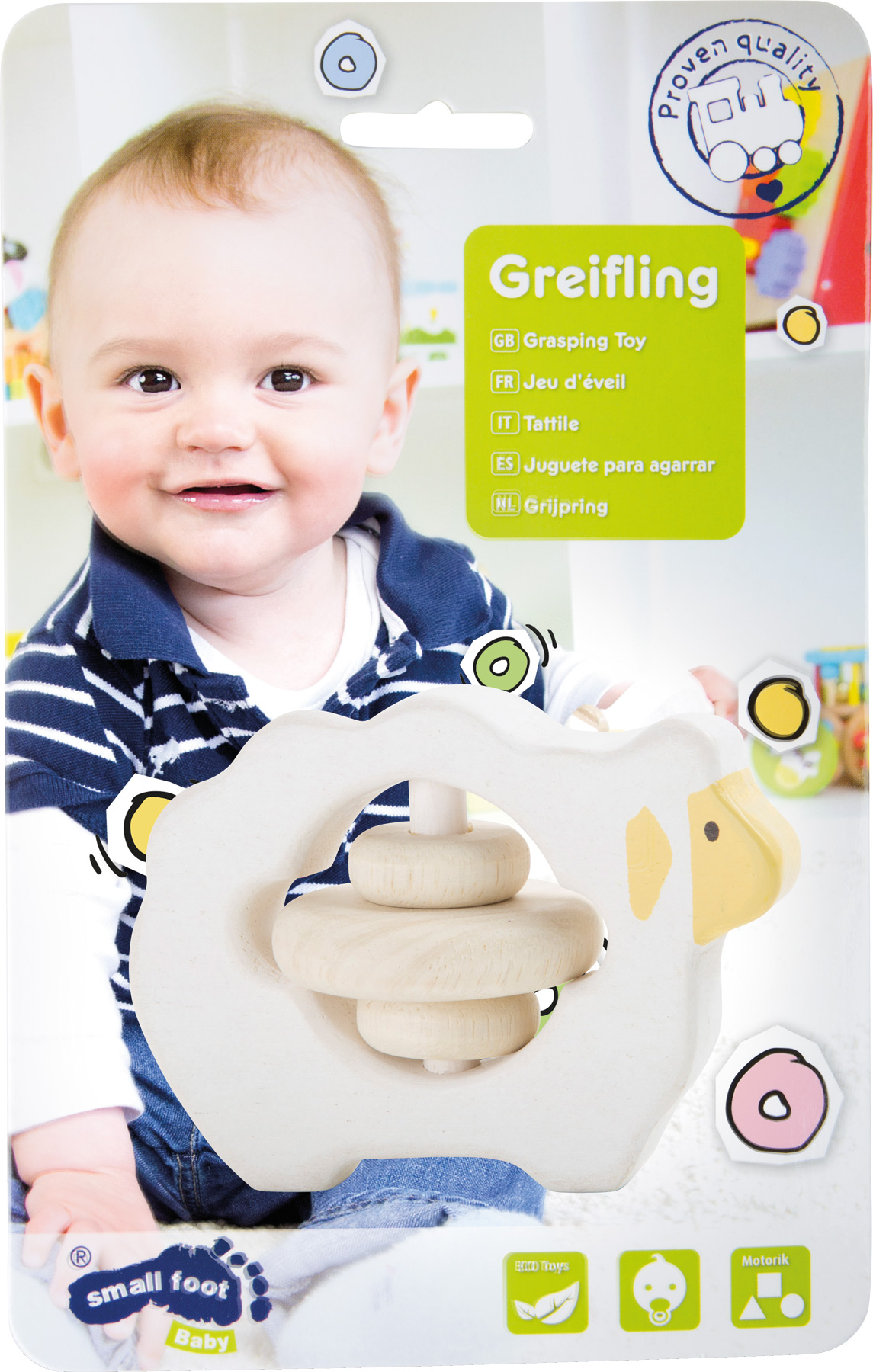 Small Foot 3138 Chwytak/Grzechotka z owieczką - obrazek 2