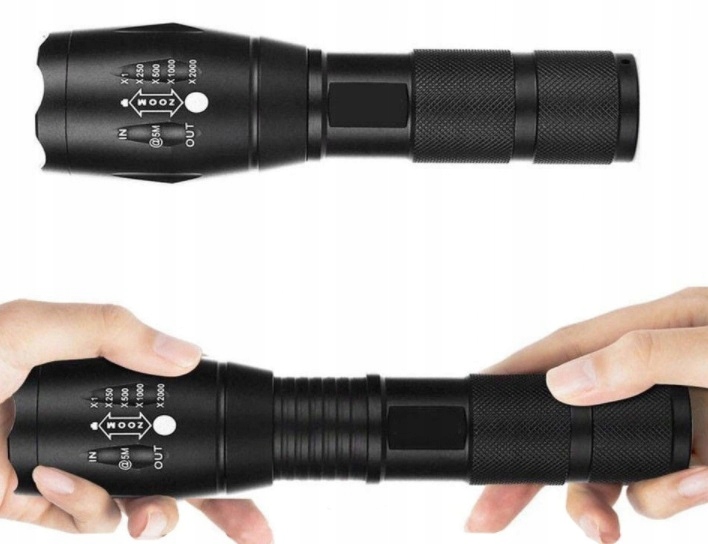 Latarka LED 1000LM UltraFire XML-T6 zoom - obrazek 4