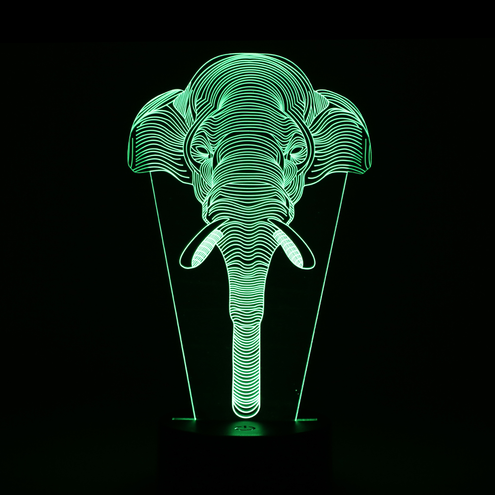 Lampka LED 3D Słoń - obrazek 2