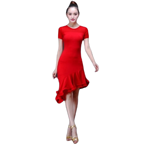 Sukienka do tańca latynoskiego w kolorze czerwonym