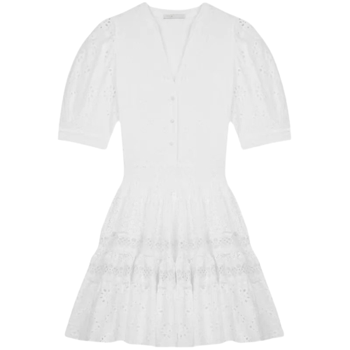 Damska ażurkowa sukienka z krótkim rękawem