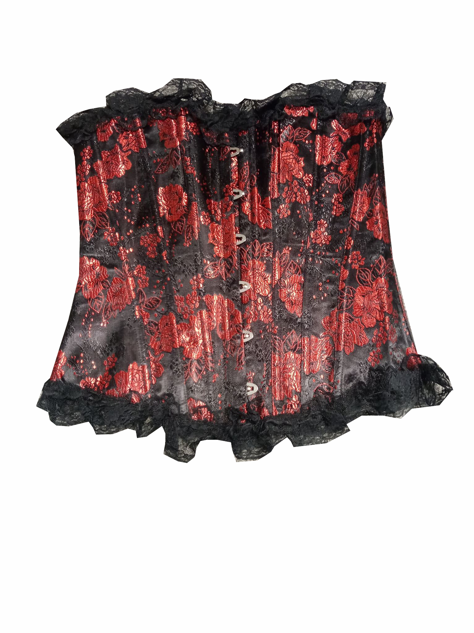 Damski wzorzysty gorset z kwiatami