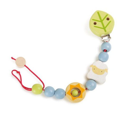 Small Foot 3137 Łańcuszek do dziecięcego smoczka z owieczką