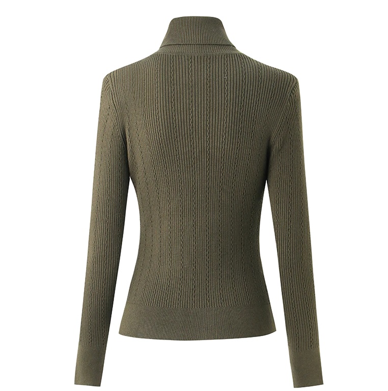 Damski klasyczny dzianinowy golf - obrazek 2