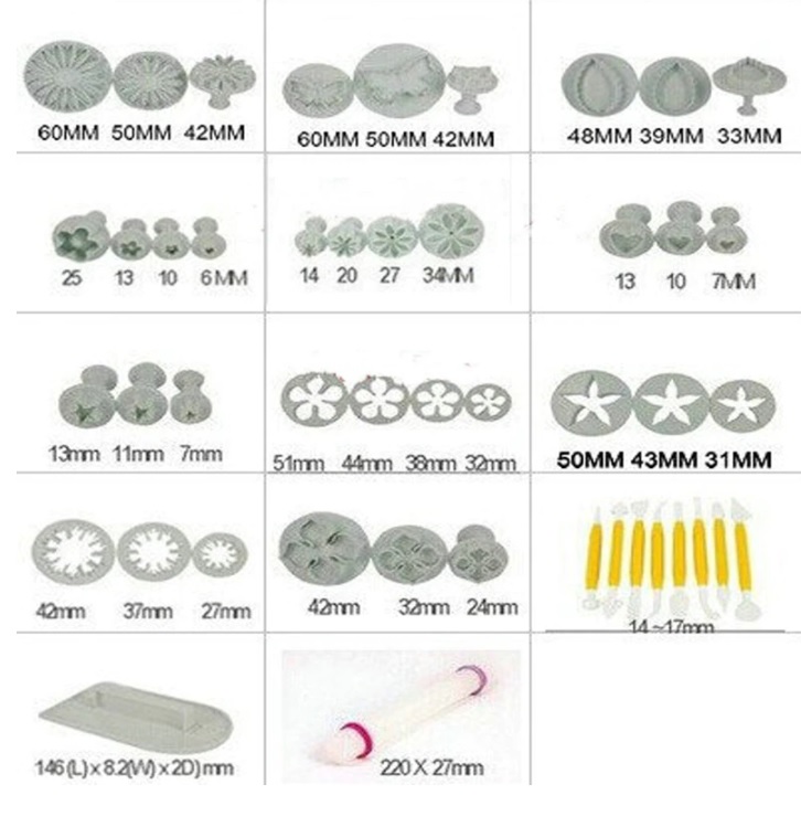 Zestaw do dekoracji ciast 46 elementów - obrazek 6