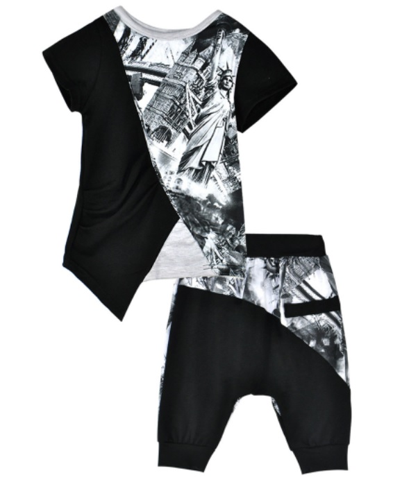 Chłopięcy komplet z nadrukiem koszulka+spodnie