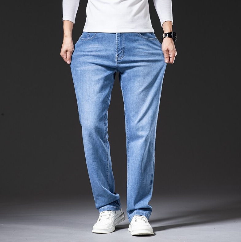 Męskie klastyczne spodnie jeansowe - obrazek 3