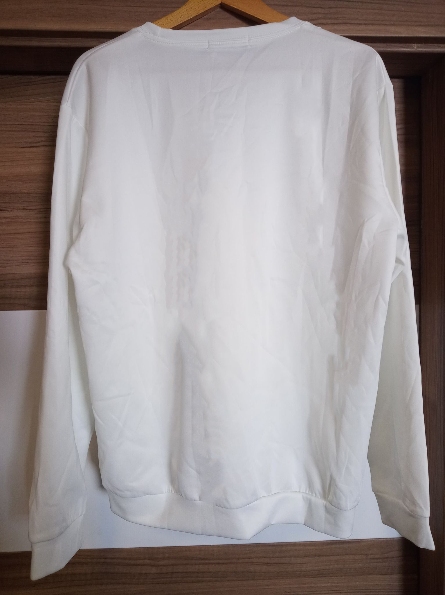 Męska biała bluza w stylu CASUAL - obrazek 3