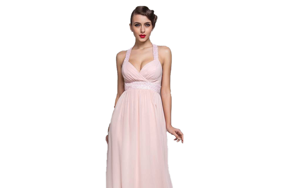 Damska maxi sukienka szyfonowa fuksja