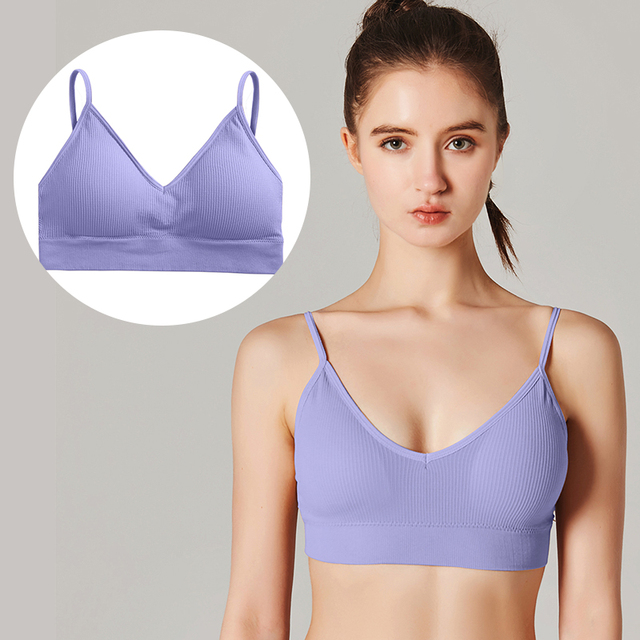 Damski prążkowany komplet bielizny w kolorze niebieskim - obrazek 3