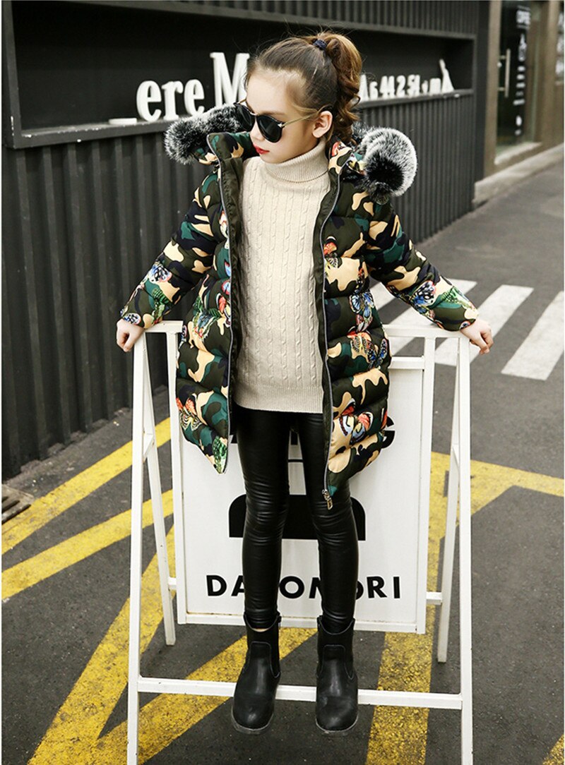 Dziewczęca kurtka w motyle jesień - obrazek 2