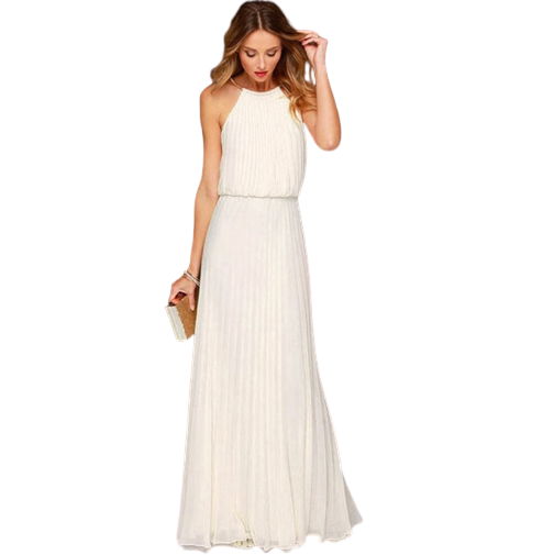 Damska maxi sukienka bez rękawów - obrazek 3