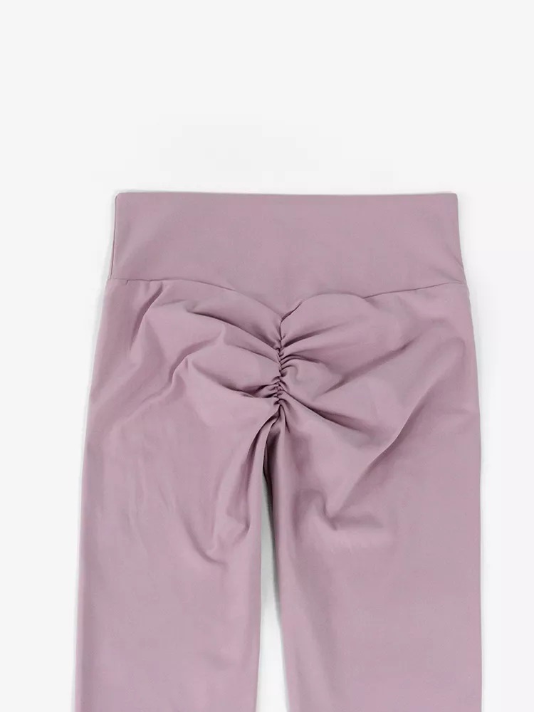 Bezszwowe legginsy w kolorze brudnego różu - obrazek 3