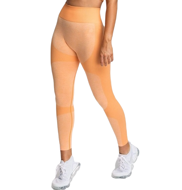 Legginsy fitness bezszwowe pomarańczowe