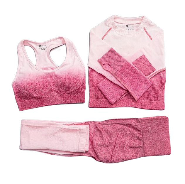 3-Częściowy komplet fitness wielokolorowy