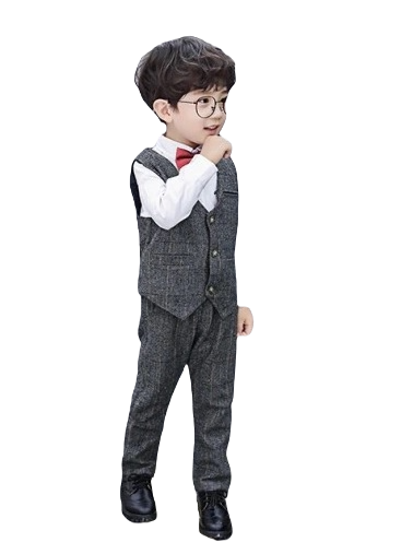 Elegancki chłopięcy komplet kamizelka + spodnie