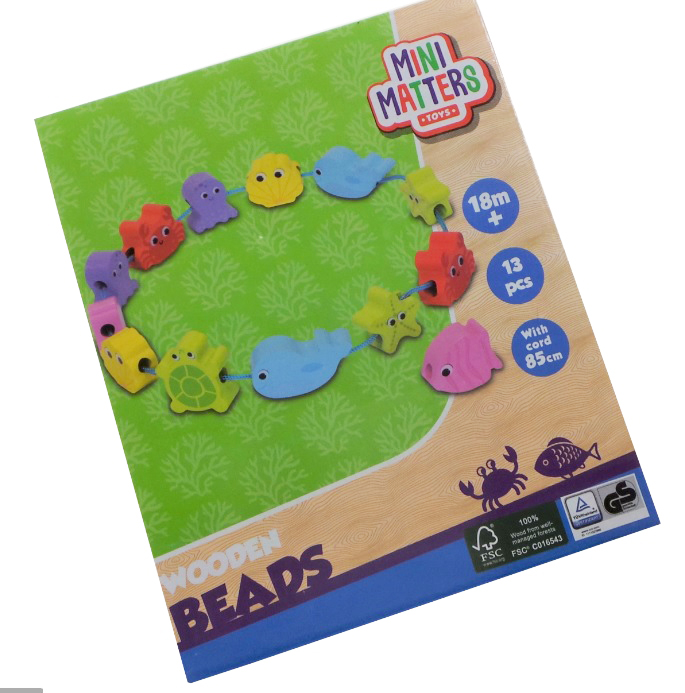 MINI MATTERS drewniane koraliki do nawlekania - obrazek 2
