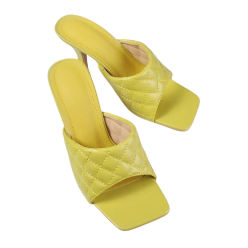 Damskie modne klapki na szpilce 24,5cm