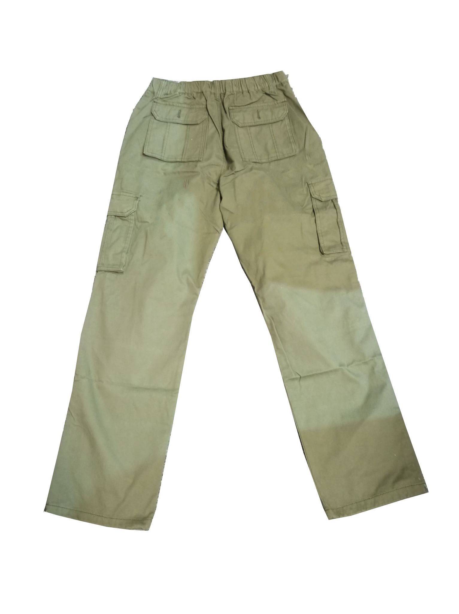 Męskie bojówki w kolorze khaki - obrazek 2